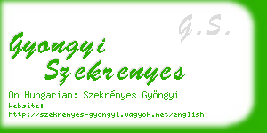 gyongyi szekrenyes business card